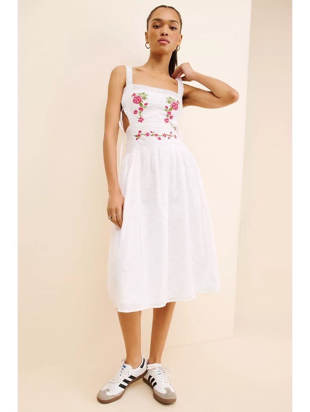 FOR LOVE & LEMONS Jolene Embroidered Midi Dress